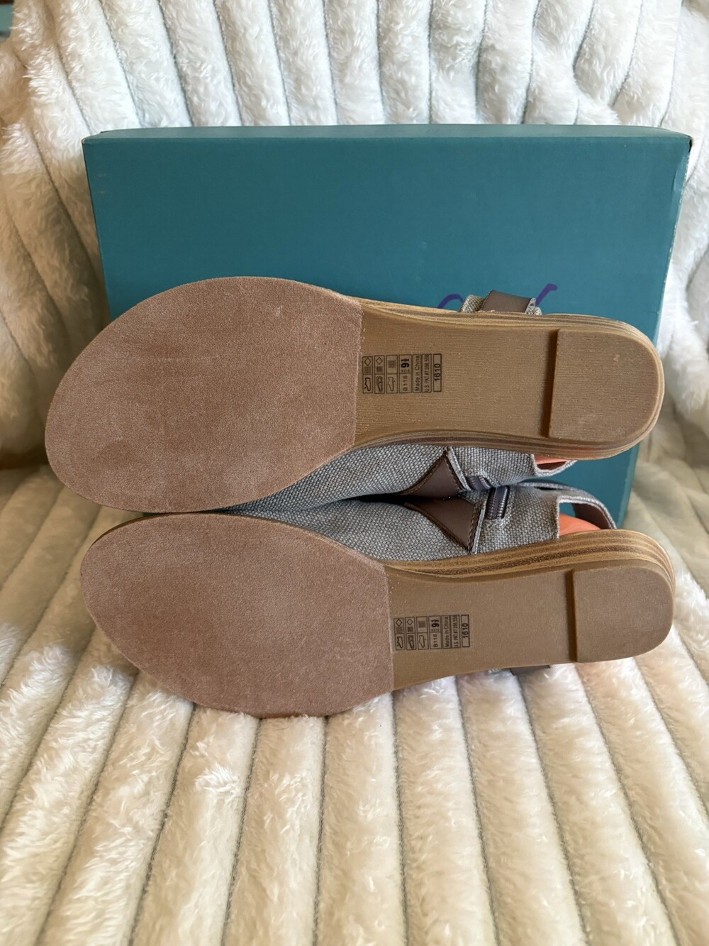 Blowfish Malibu Badey Women's 9.5 Gray Rancher Canvas Side Zip Sandals - Picture 6 of 8